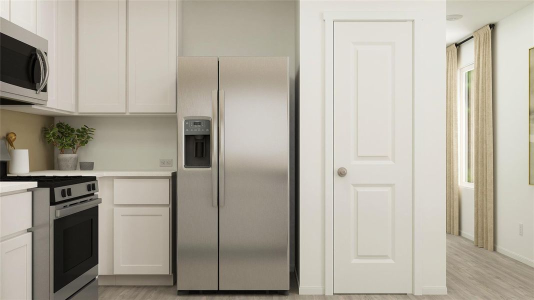 Pics are not of actual home.  They are a representative of a home of the same floor plan