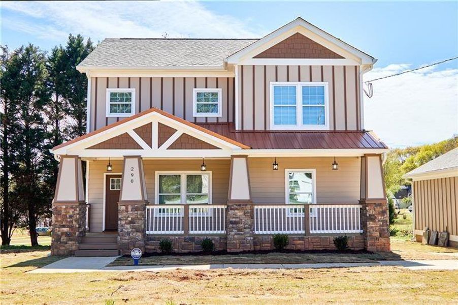 Front exterior of a new home in , Riverdale, GA, highlighting curb appeal (Image 11). Front exterior of a new home in , Riverdale, GA, highlighting curb appeal (Image 11).