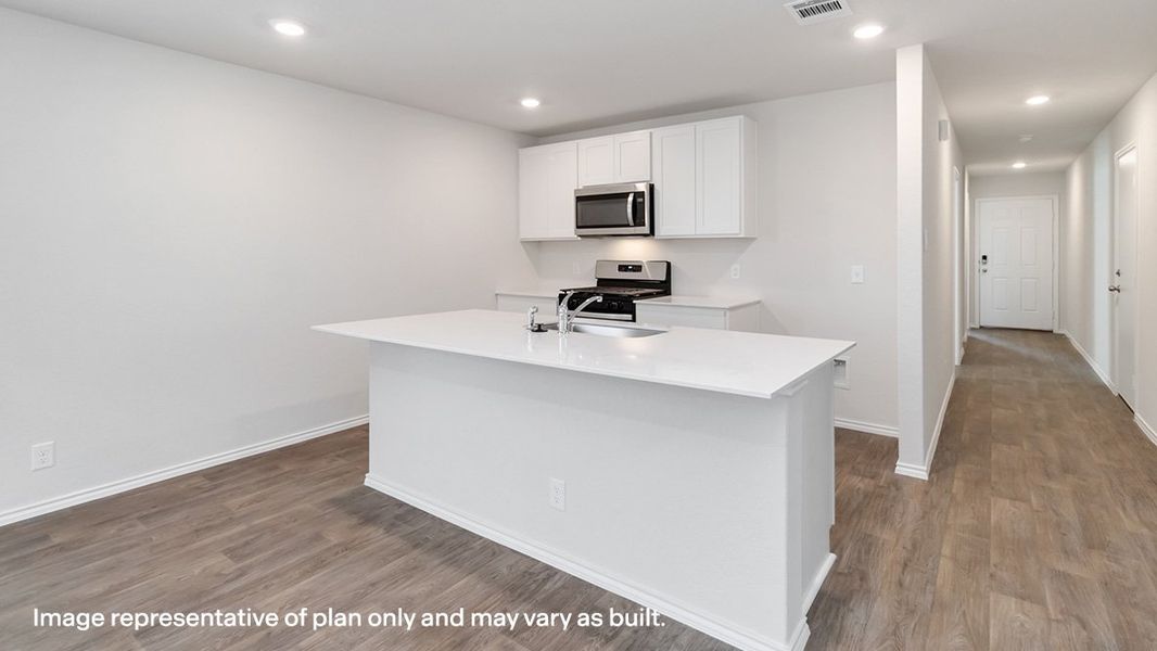 Representative furnished interior of a home built from the The Friedrich by D.R. Horton in Riverstone at Westpointe, San Antonio (Image 4).