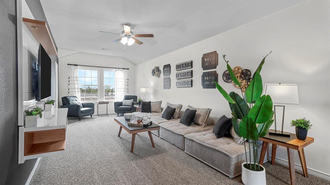 Furnished interior view inside a new home in The Woods at Lindsey Place, Anna (Image 12). Furnished interior view inside a new home in The Woods at Lindsey Place, Anna (Image 12).
