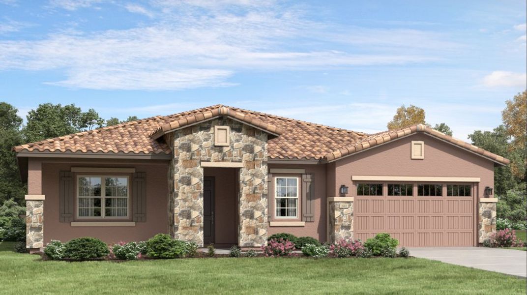 Front exterior of a home in the Asante: Destiny community, located in Surprise, AZ (Image 2).