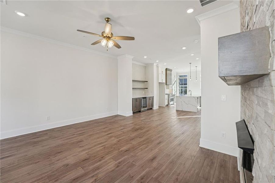 Spacious, unfurnished interior of a new home in Towns on Thompson, Alpharetta (Image 50).