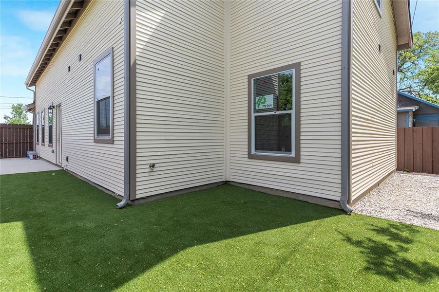 Exterior details and patio area of a home in , Dallas (Image 21). Exterior details and patio area of a home in , Dallas (Image 21).