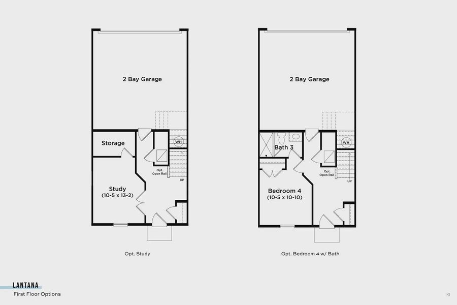 2D floor plan layout of this home in Parkview at Hamlin, Winter Garden, FL (Image 4).