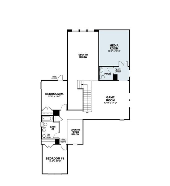 2D floor plan layout of this home in Edgewood, Leander, TX (Image 5).