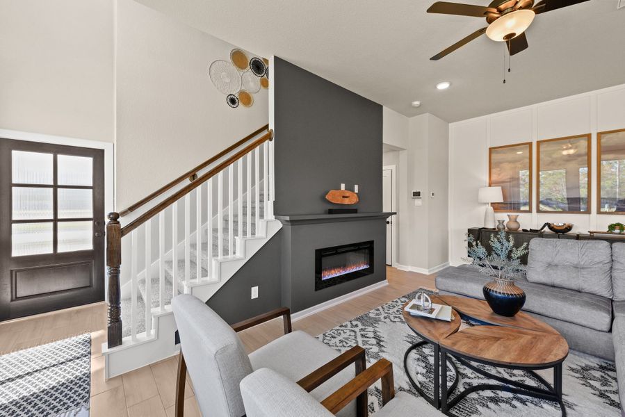 Furnished interior view inside a new home in Meridiana, Manvel (Image 15).