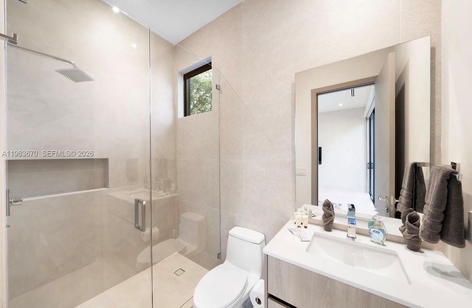 Furnished interior view inside a new home in , Miami (Image 11).