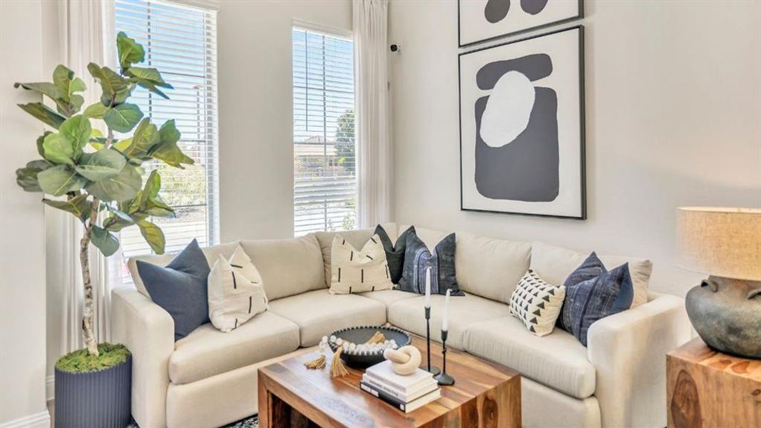 Furnished interior view inside a new home in The Avenue, Allen (Image 23). Furnished interior view inside a new home in The Avenue, Allen (Image 23).