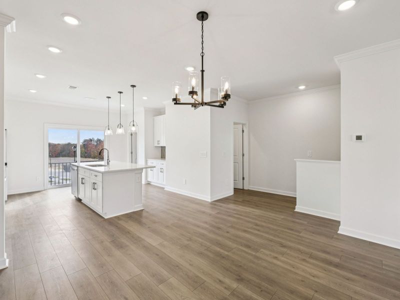 Spacious, unfurnished interior of a new home in Meadows at Wilson Farms - The Heights Series, Fort Mill (Image 15). Spacious, unfurnished interior of a new home in Meadows at Wilson Farms - The Heights Series, Fort Mill (Image 15).