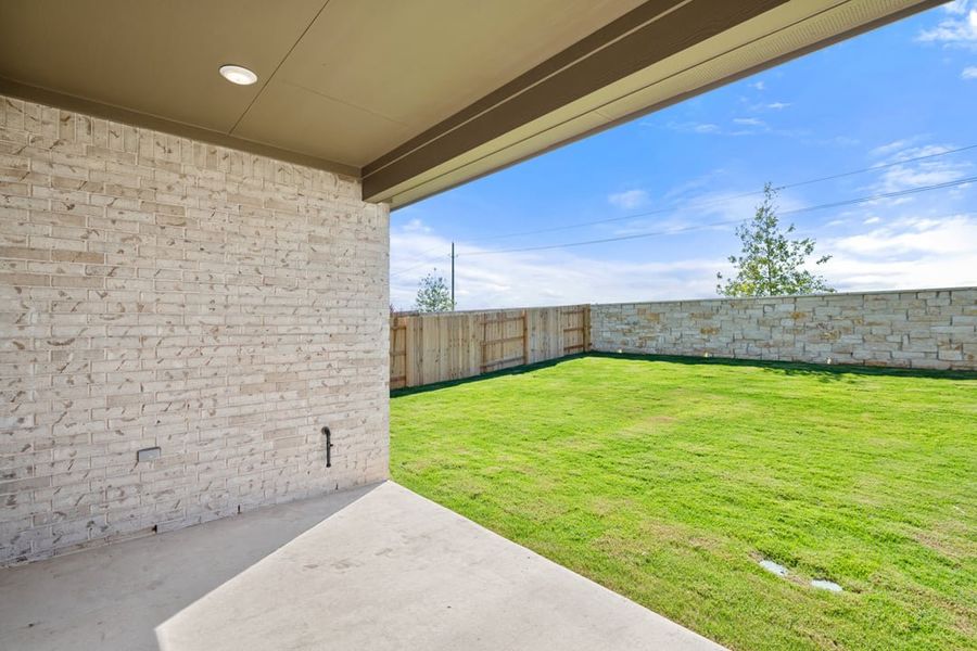 Exterior details and patio area of a home in Flora, Hutto (Image 22). Exterior details and patio area of a home in Flora, Hutto (Image 22).