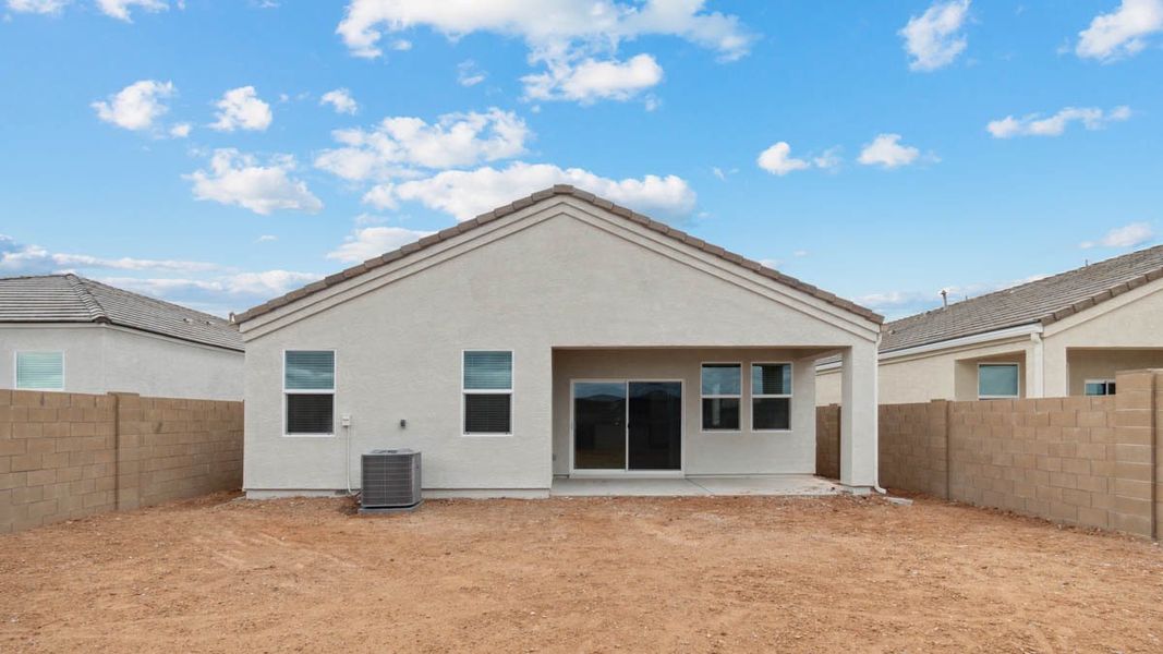 Exterior details and patio area of a home in Heartland Ranch, Coolidge (Image 17).