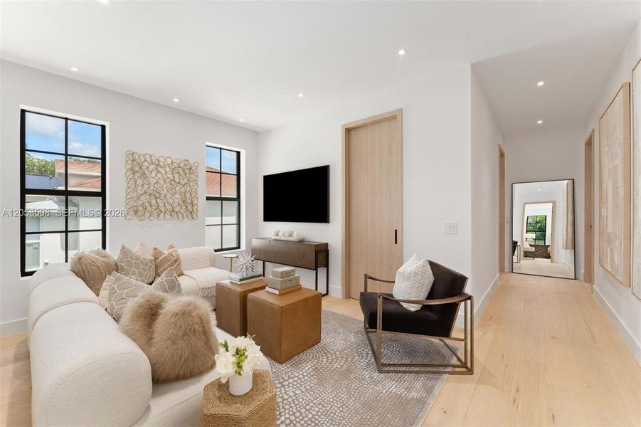 Furnished interior view inside a new home in , Miami (Image 9).