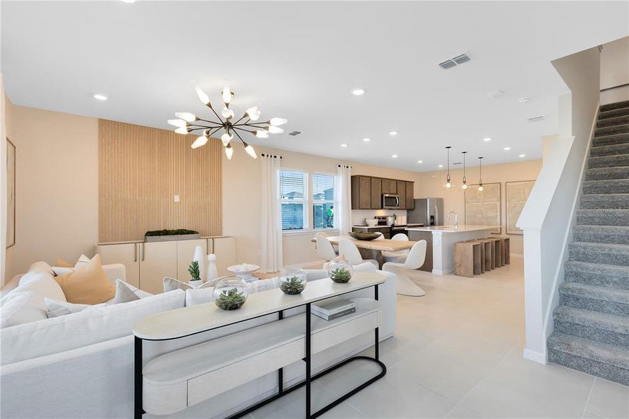 Furnished interior view inside a new home in Tohoqua, Kissimmee (Image 13).