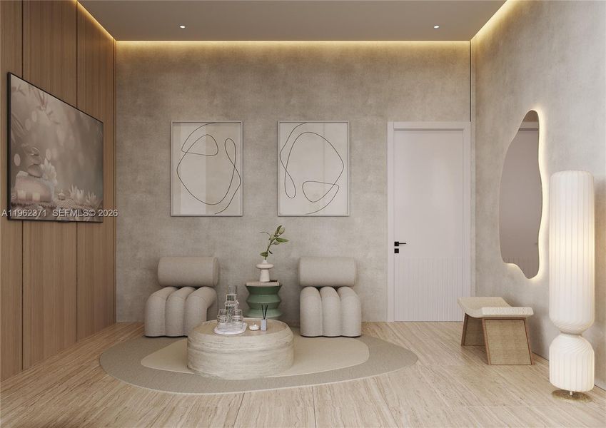 Furnished interior view inside a new home in , Miami (Image 7).