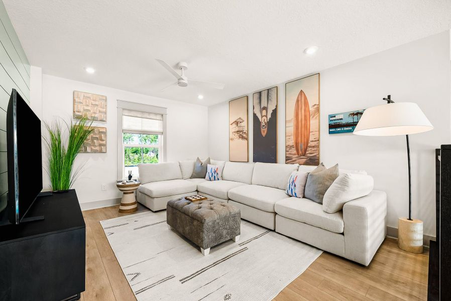 Furnished interior view inside a new home in Breakfast Point East, Panama City Beach (Image 7).