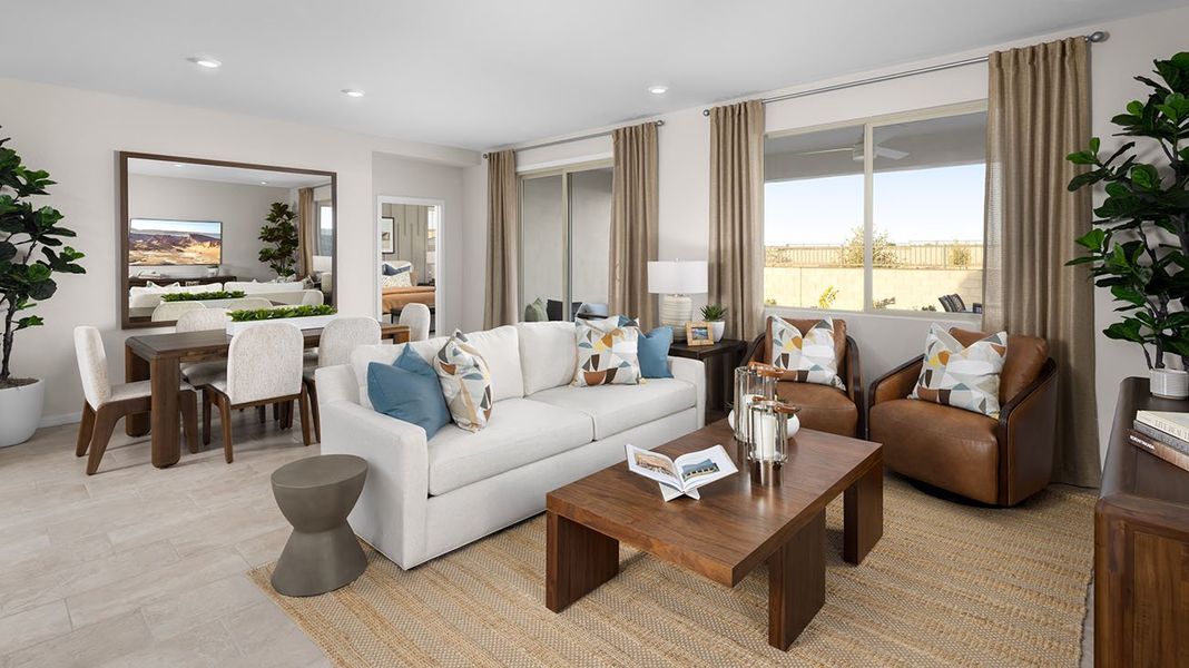 Representative furnished interior of a home built from the 4003 by Risewell Homes in Teravalis, Buckeye (Image 8). Representative furnished interior of a home built from the 4003 by Risewell Homes in Teravalis, Buckeye (Image 8).