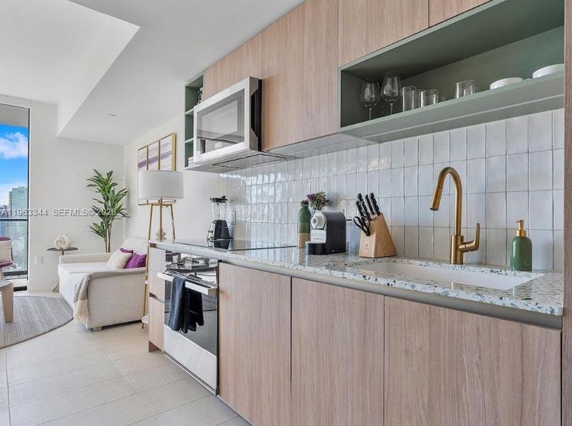 Furnished interior view inside a new home in , Miami (Image 4). Furnished interior view inside a new home in , Miami (Image 4).