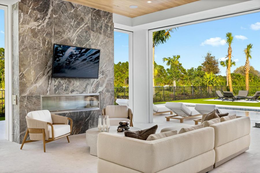 Exterior details and patio area of a home in , Palm Beach Gardens (Image 30). Exterior details and patio area of a home in , Palm Beach Gardens (Image 30).