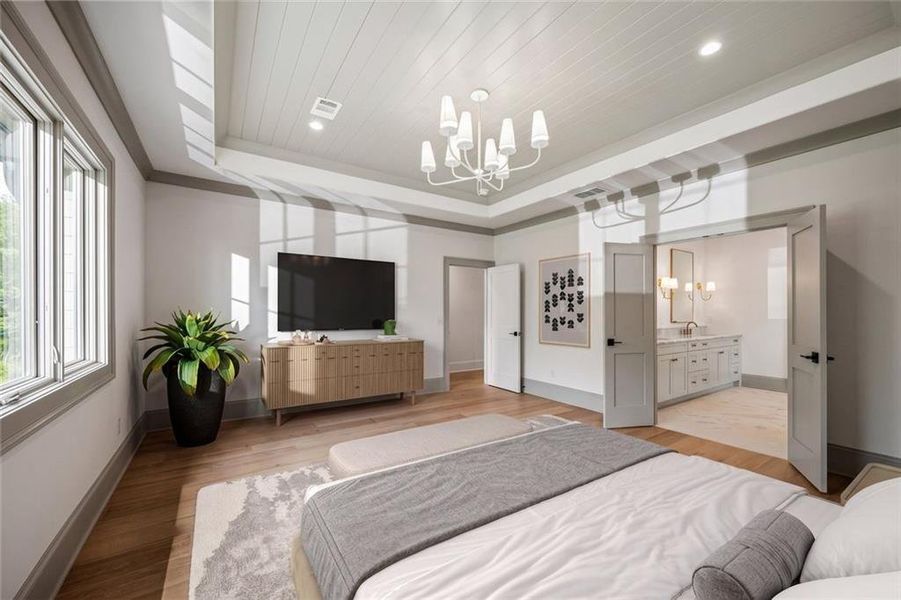 Furnished interior view inside a new home in , Roswell (Image 8).