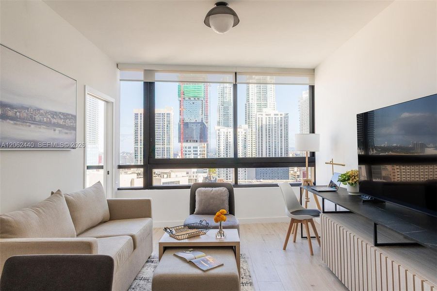 Furnished interior view inside a new home in , Miami (Image 3).