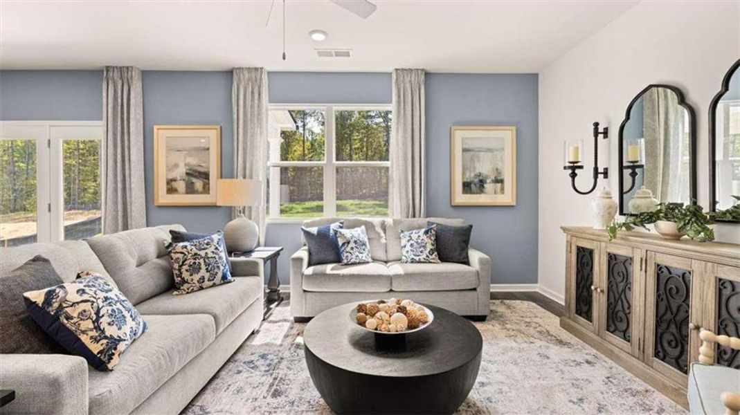 Furnished interior view inside a new home in Jackson Landing, Jefferson (Image 4). Furnished interior view inside a new home in Jackson Landing, Jefferson (Image 4).