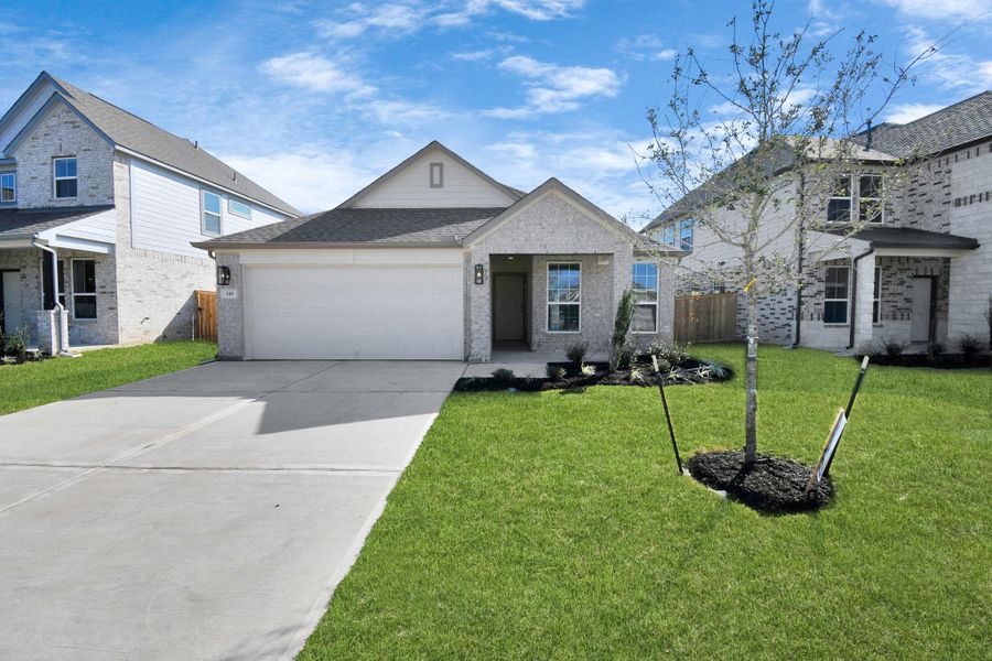 Home features a convenient 2-car garage complemented by aspacious driveway, offering ample parking for you and your guests.