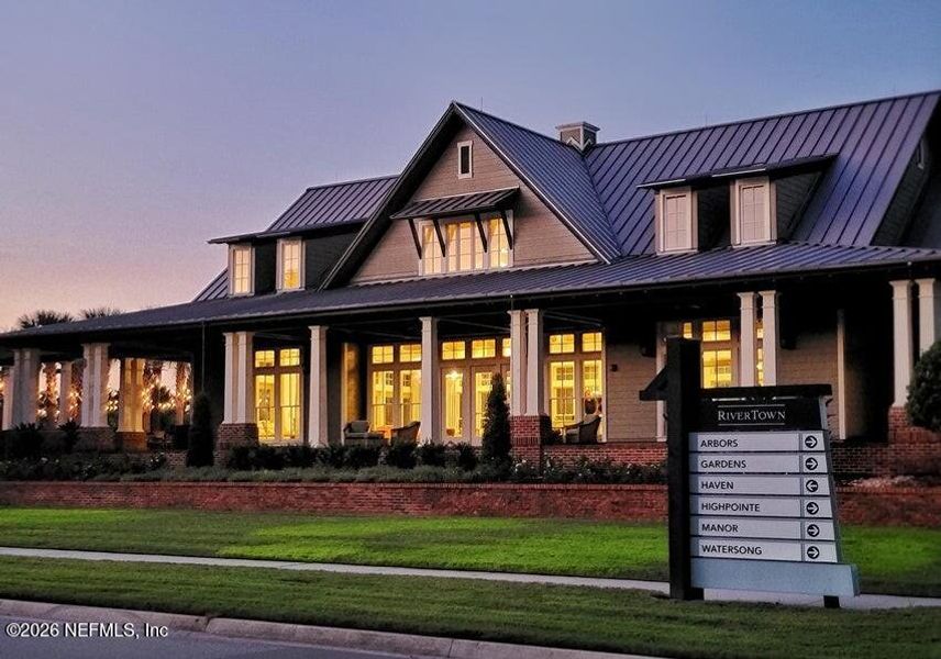 Front exterior of a new home in RiverTown, St. Johns, FL, highlighting curb appeal (Image 22).