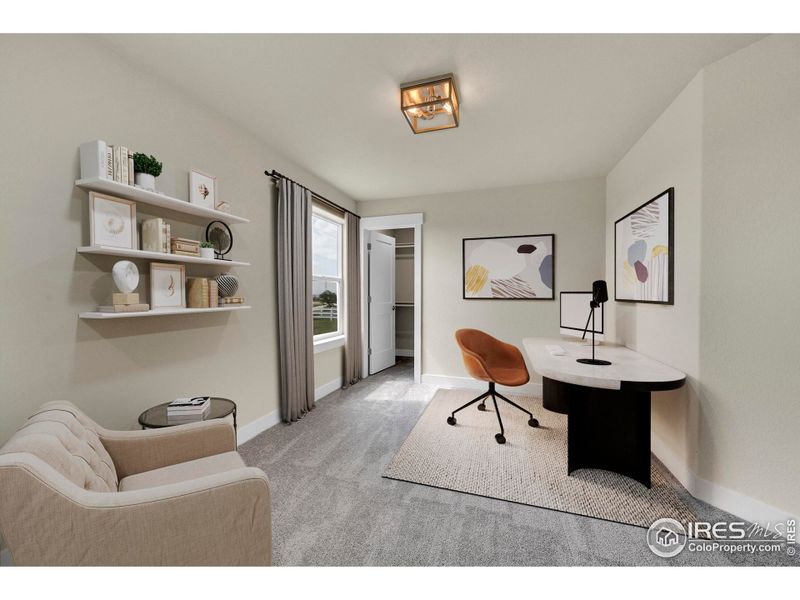 Virtually Staged Office Nook