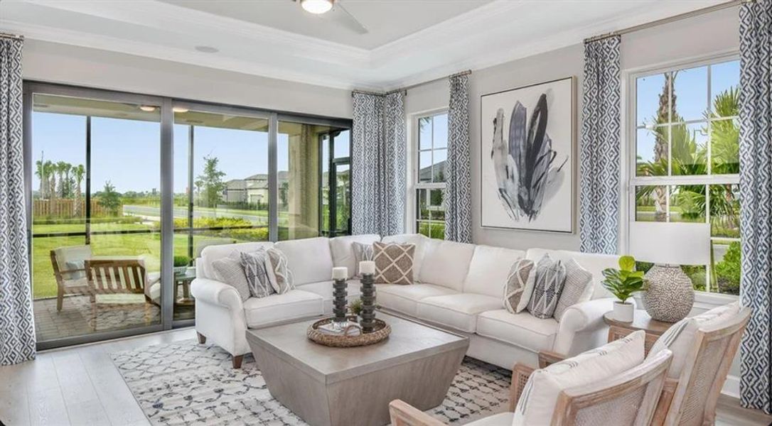 Furnished interior view inside a new home in , Sarasota (Image 4). Furnished interior view inside a new home in , Sarasota (Image 4).