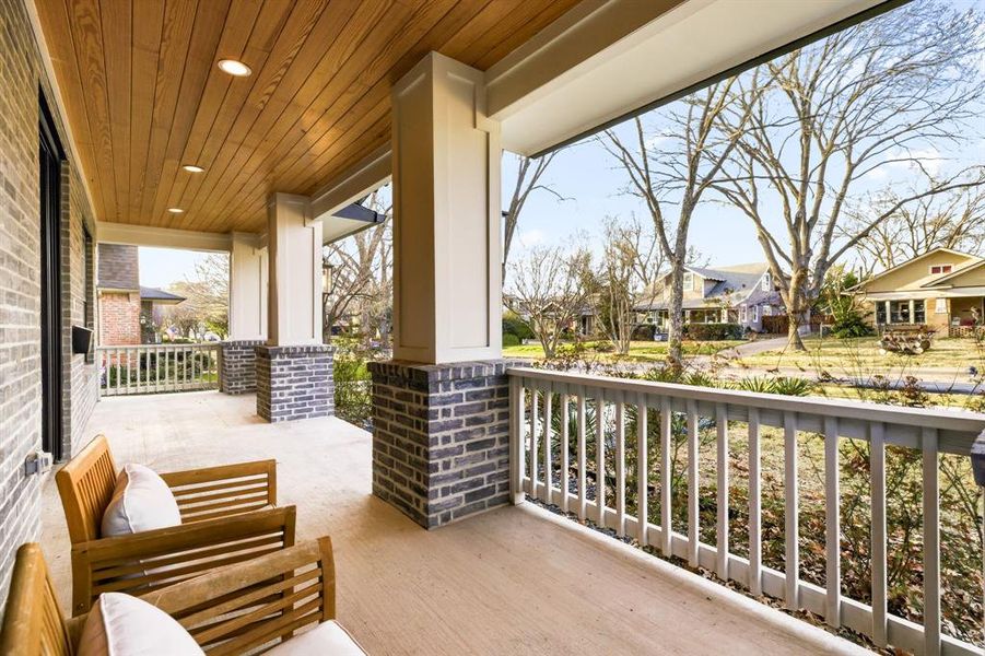 Porch with a residential view