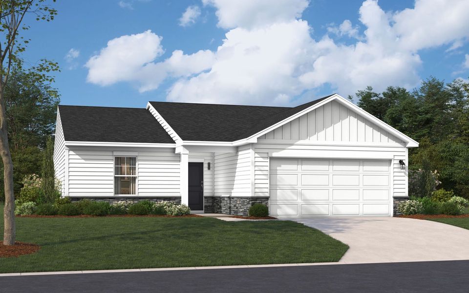 Elevation D with Stone Water Table