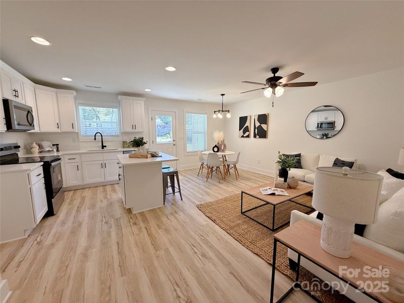 Furnished interior view inside a new home in , Charlotte (Image 16). Furnished interior view inside a new home in , Charlotte (Image 16).