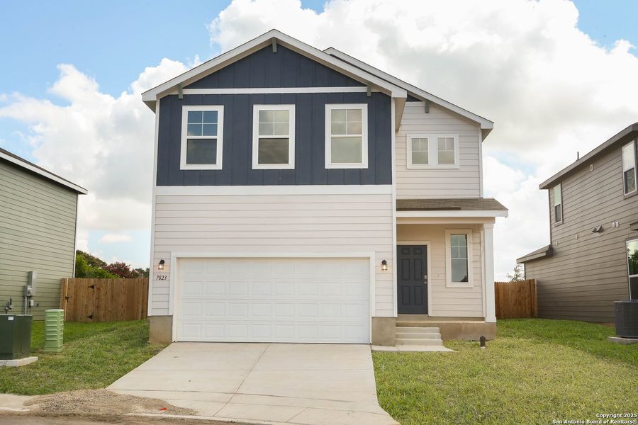 Front exterior of a new home in Fairway Crossing 40s, San Antonio, TX, highlighting curb appeal (Image 23). Front exterior of a new home in Fairway Crossing 40s, San Antonio, TX, highlighting curb appeal (Image 23).