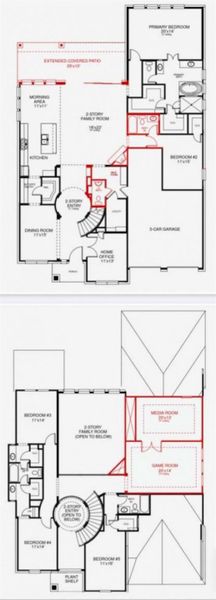 2D floor plan layout of this home in , Richmond, TX (Image 4).