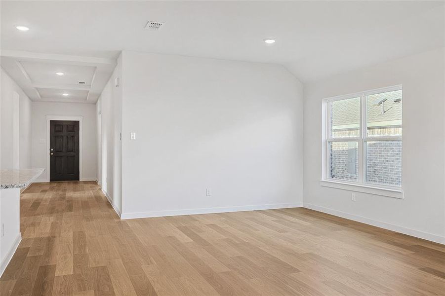 Spare room featuring light hardwood / wood-style flooring