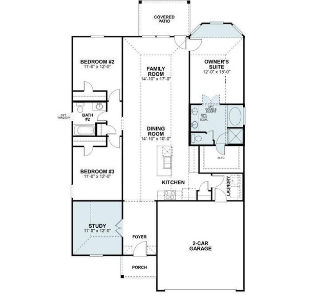 2D floor plan layout of this home in Summerview, Fulshear, TX (Image 4).