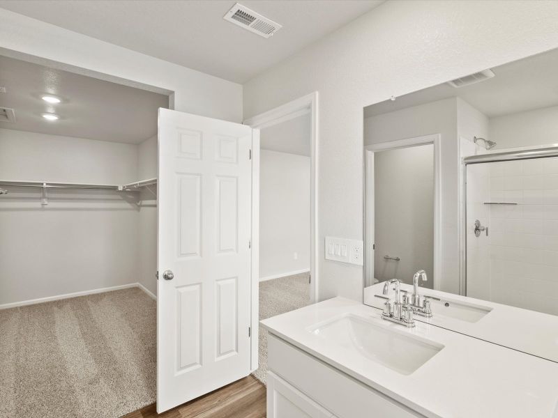 Furnished interior view inside a new home in Lorson Ranch : The Springs Collection, Colorado Springs (Image 6). Furnished interior view inside a new home in Lorson Ranch : The Springs Collection, Colorado Springs (Image 6).