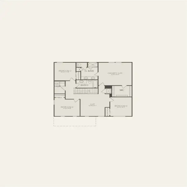 2D floor plan layout for the Tilden by Pulte Homes in Highland Pines, Leesburg, FL (Image 4).