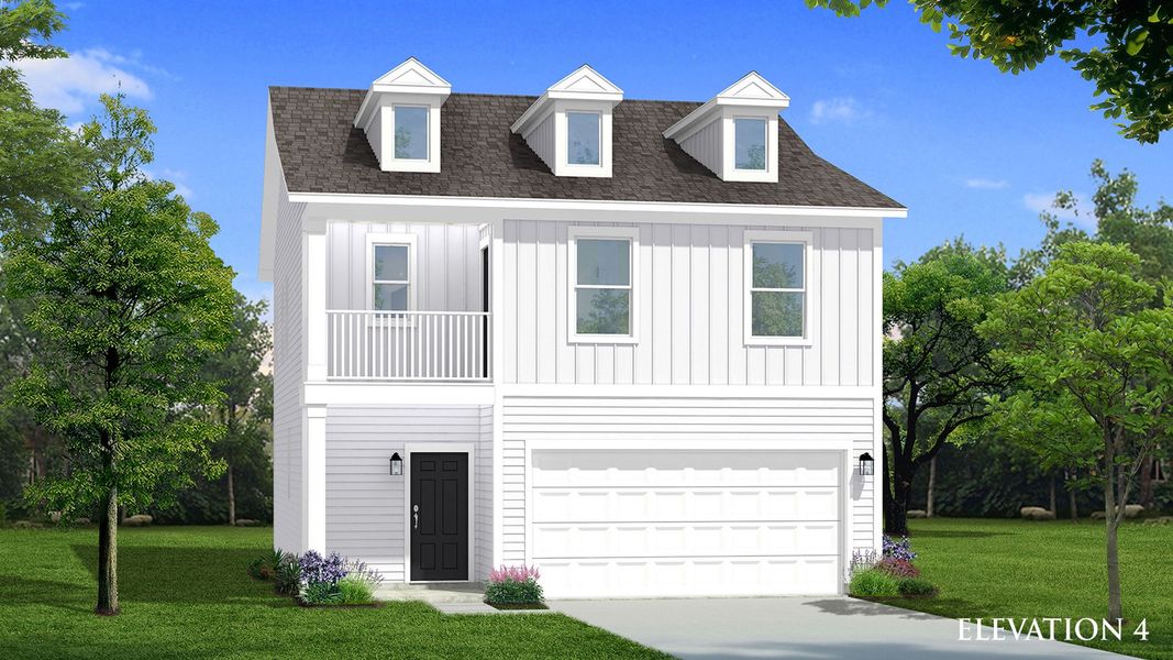 Representative exterior photo of a completed home built from the Beramont by DRB Homes in Oakmont Manor, Oxford, NC (Image 20).