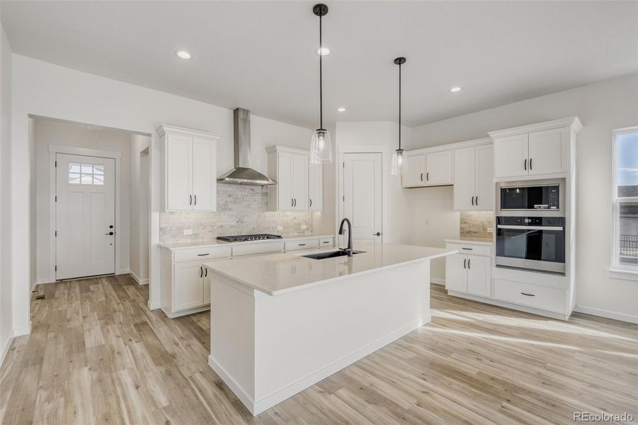 Furnished interior view inside a new home in Sterling Ranch Homestead, Colorado Springs (Image 5).
