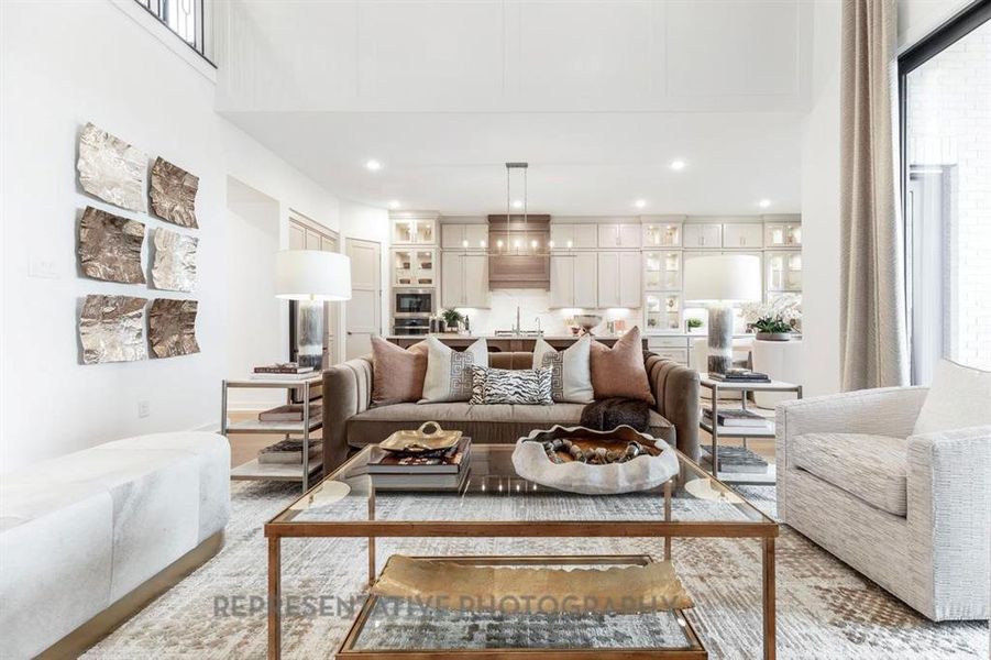 Furnished interior view inside a new home in Star Trail, Prosper (Image 3). Furnished interior view inside a new home in Star Trail, Prosper (Image 3).