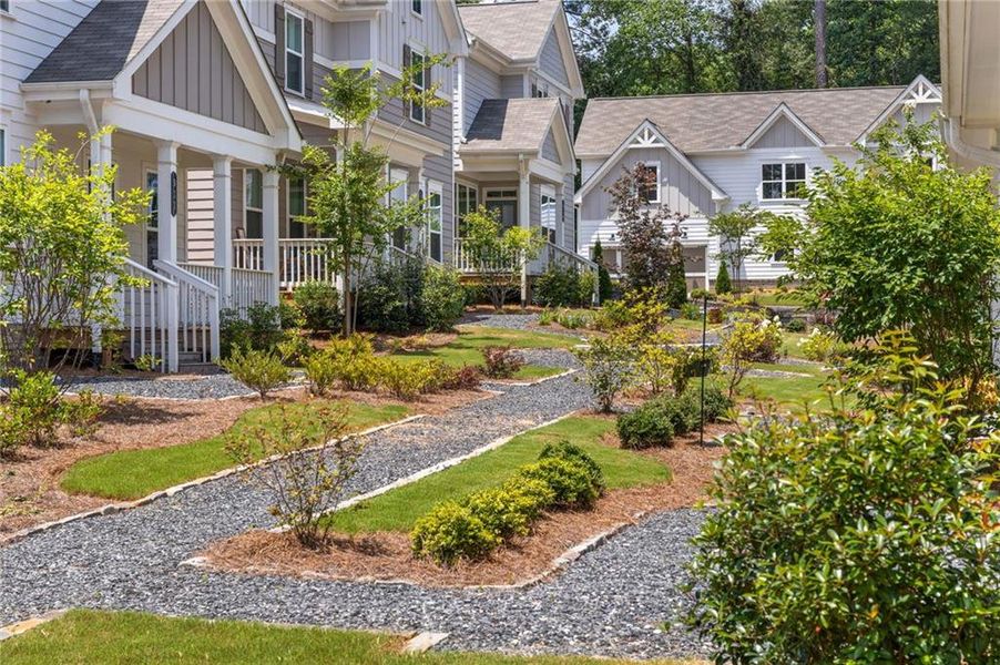 Front exterior of a new home in Parkside, Tucker, GA, highlighting curb appeal (Image 2). Front exterior of a new home in Parkside, Tucker, GA, highlighting curb appeal (Image 2).