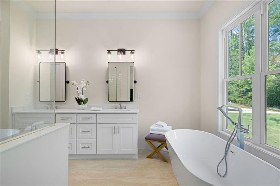 Furnished interior view inside a new home in , Atlanta (Image 28).