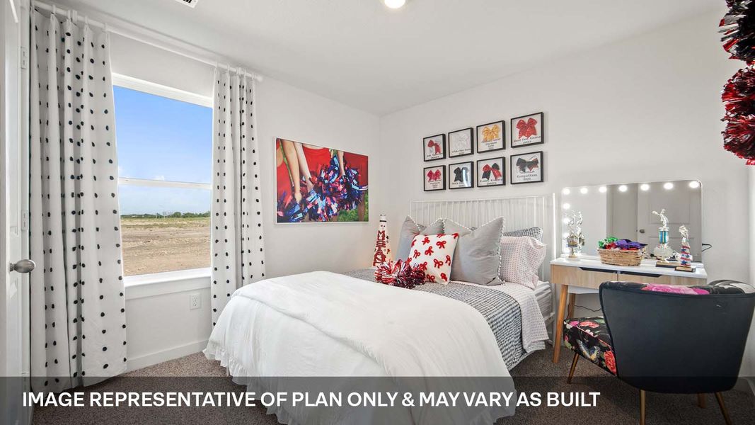 Furnished interior view inside a new home in Trails at Wildhorse, Austin (Image 15).