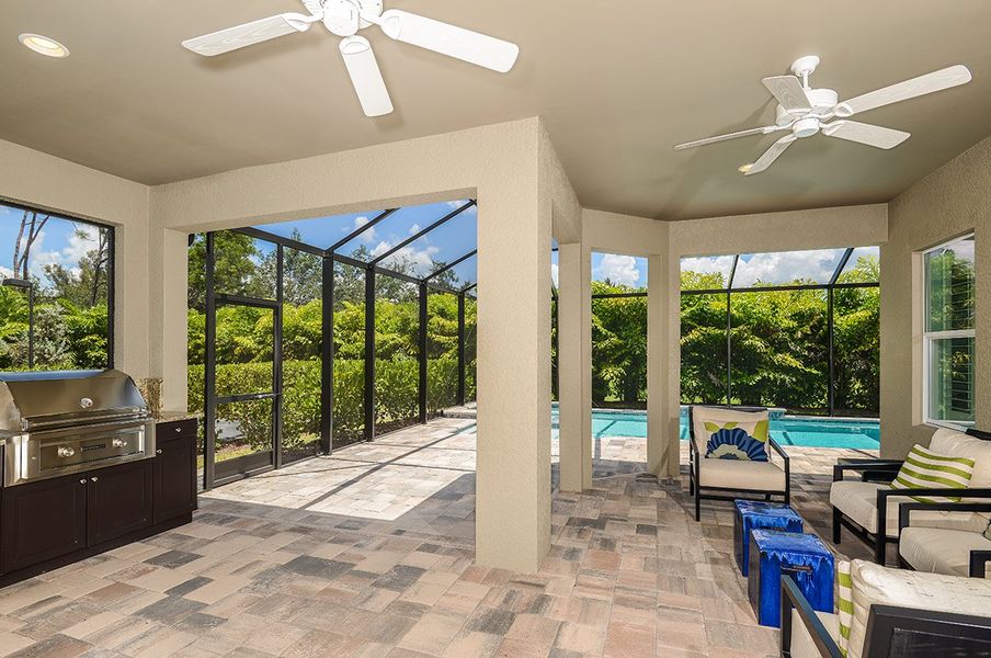 Representative exterior details of a home built from the White Star by Neal Communities in SkySail, Naples (Image 3).