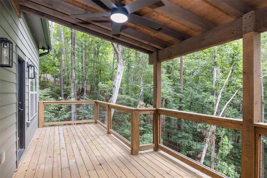 Exterior details and patio area of a home in , Ellijay (Image 30).