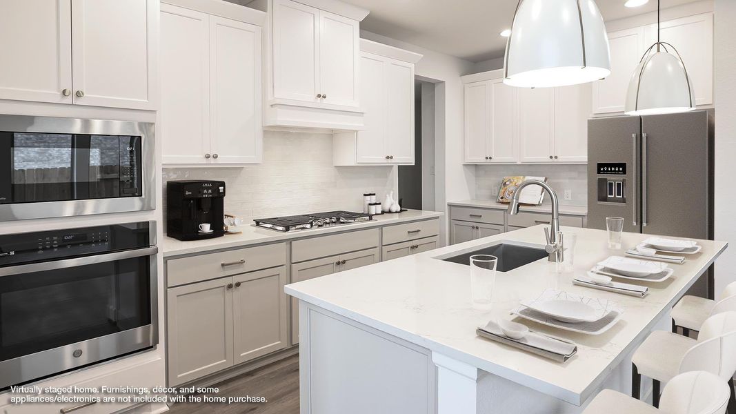 Furnished interior view inside a new home in Crosswinds, Kyle (Image 29).