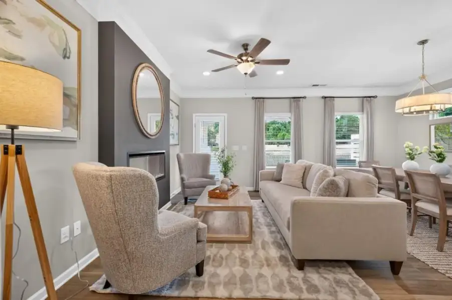 Furnished interior view inside a new home in , Cartersville (Image 7).