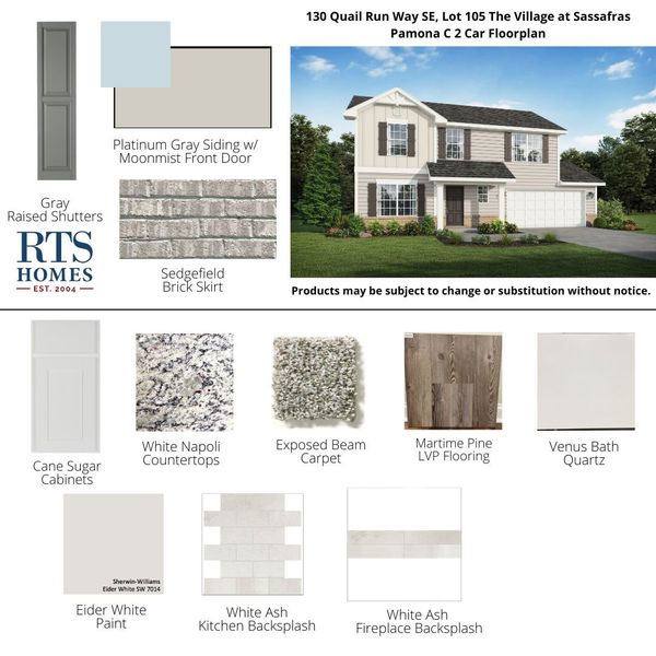 2D floor plan layout of this home in The Village at Sassafras, Allenhurst, GA (Image 4).