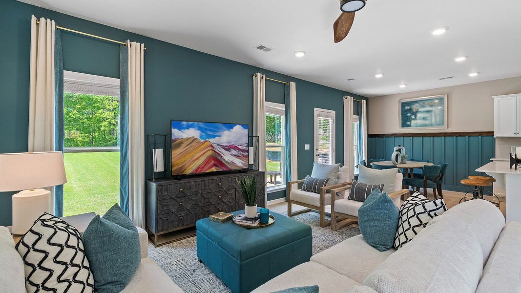 Representative furnished interior of a home built from the Reagan by DRB Homes in Towne Center, Hampton (Image 6).
